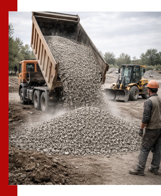 Доставка щебня в Электростали крупными и мелкими фракциями