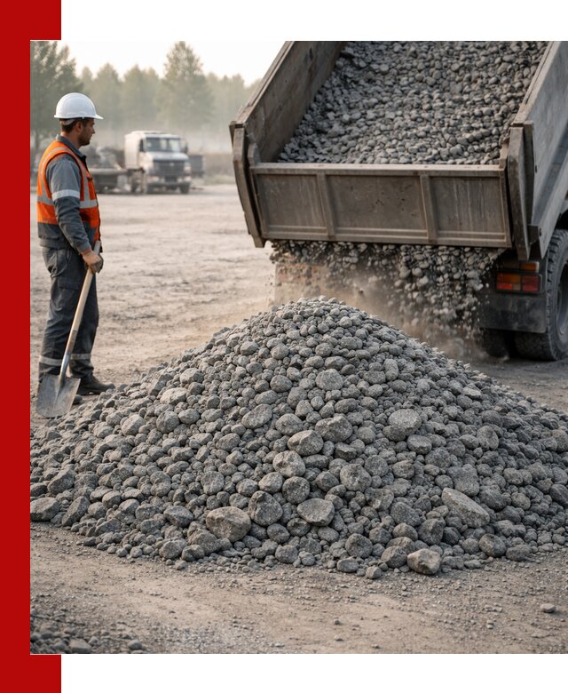 Гранитный щебень фракции 100–201 для строительства в Электростали