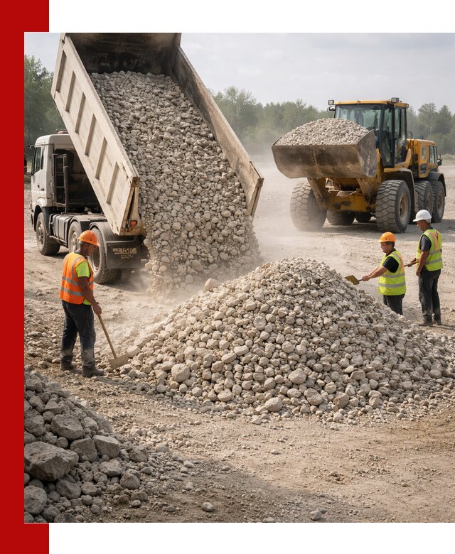 Доставка известнякового щебня фр. 40-70 в Электростали