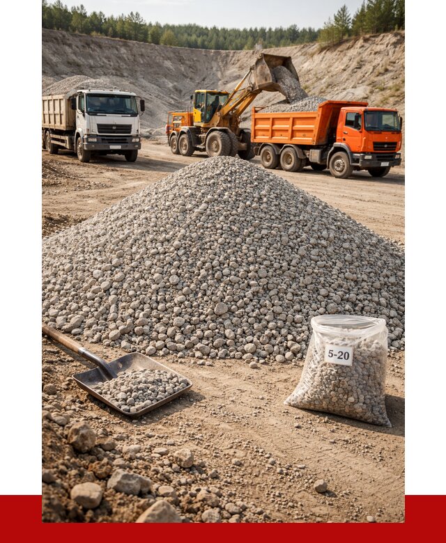 Доломитовый щебень фр. 5-20 в Электростали от 4255 р. | ПРОНЕРУДЭлк
