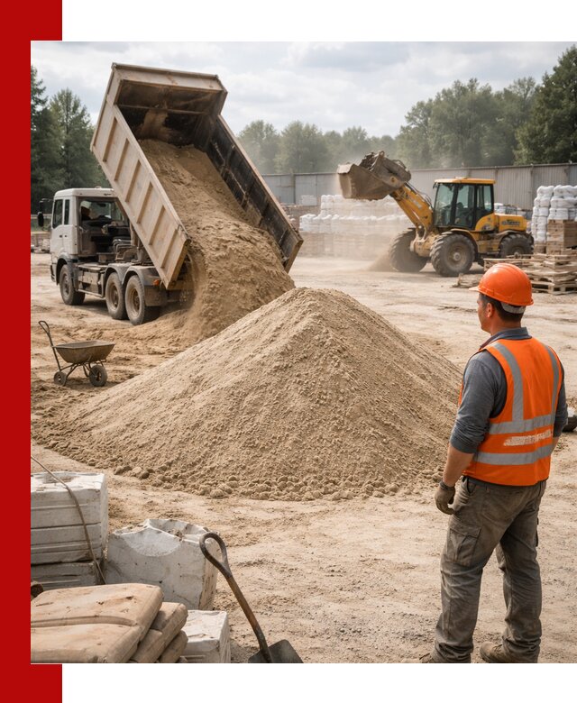Доставка строительного песка с самосвалом в Электростали