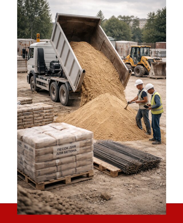 Песок для бетона в Электростали от 2533 р. с доставкой, ПРОНЕРУДЭлк