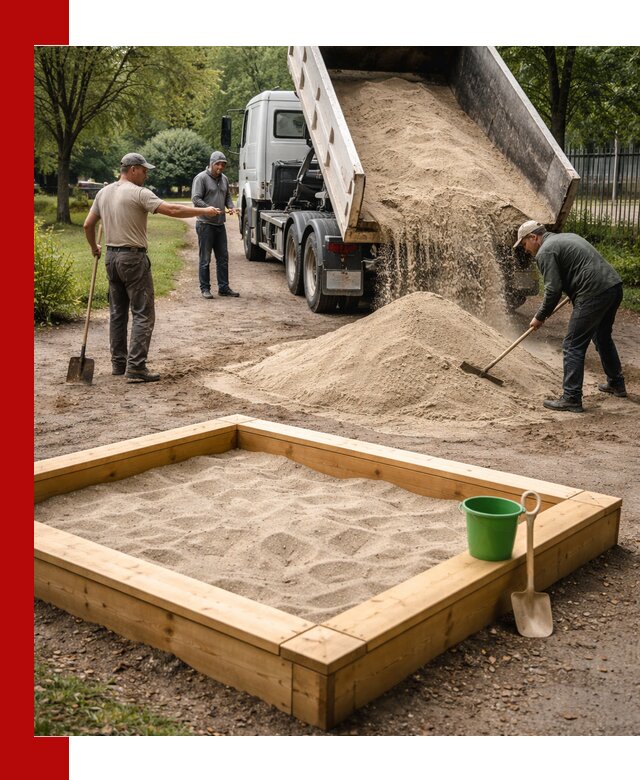 Песок для песочницы с доставкой в Электростали недорого и чистый