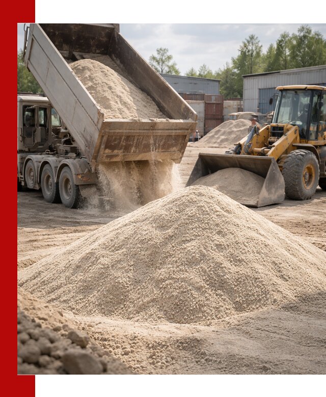 Кварцевый песок с доставкой в Электростали для строительных работ