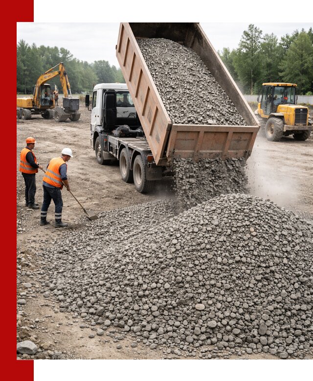 Доставка гравия фракции 40-70 в Электростали оптом и в розницу