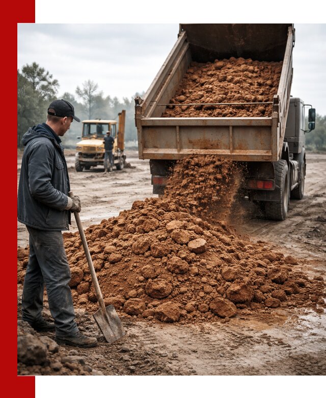 Глина для засыпки в Электростали с доставкой самосвалами