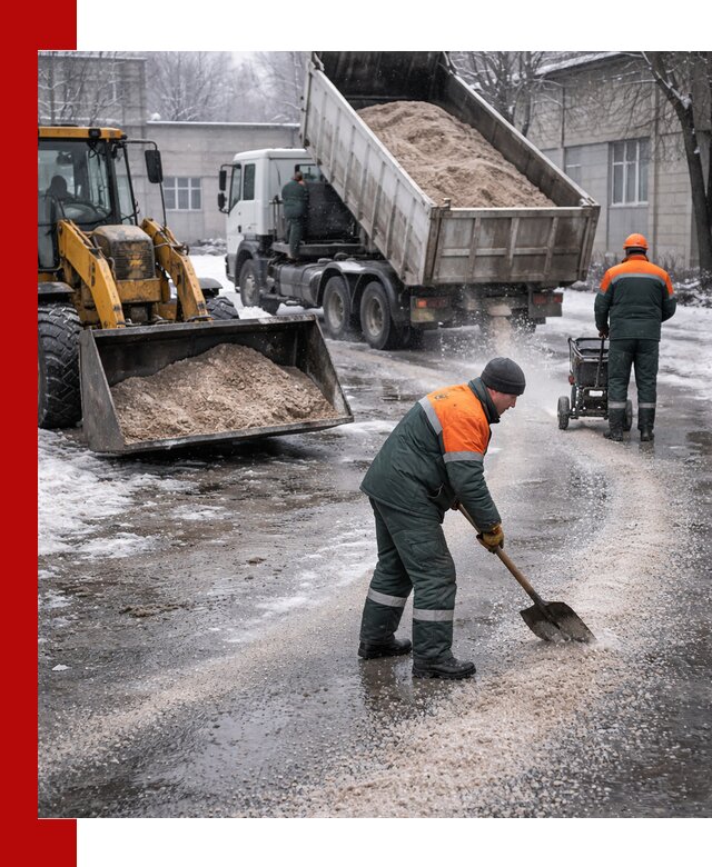 Реагент против гололеда с доставкой и нанесением в Электростали