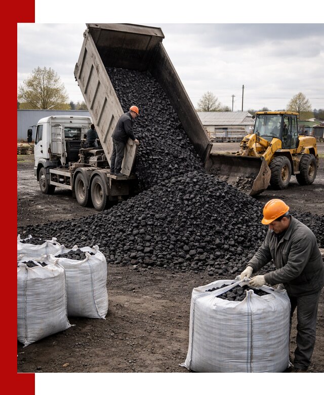 Доставка каменного угля в Электростали оптом и в розницу