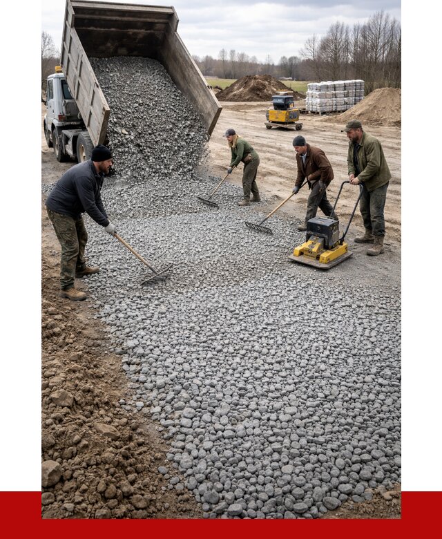 Устройство щебеночной подушки в Электростали от 4559 р. ПРОНЕРУДЭлк