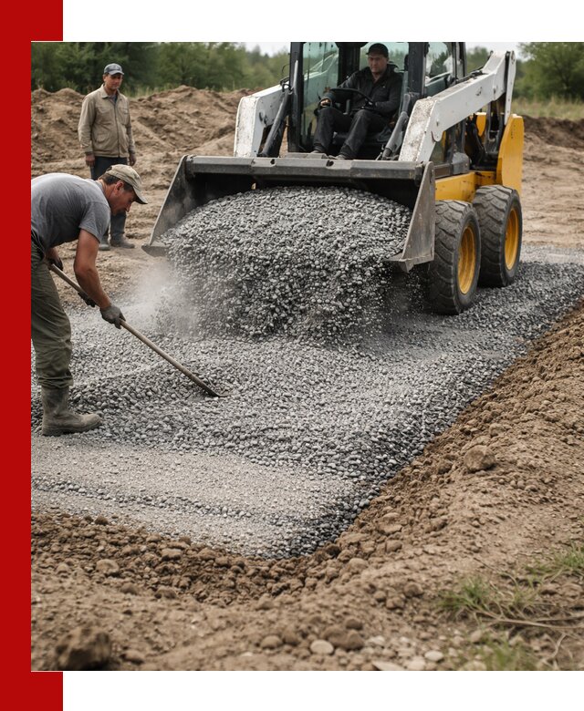 Устройство щебеночной подушки в Электростали для дорог и фундаментов